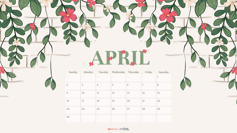 Desktop PC Laptop Calendar APRIL 2023  Arab woman 4K wallpaper download