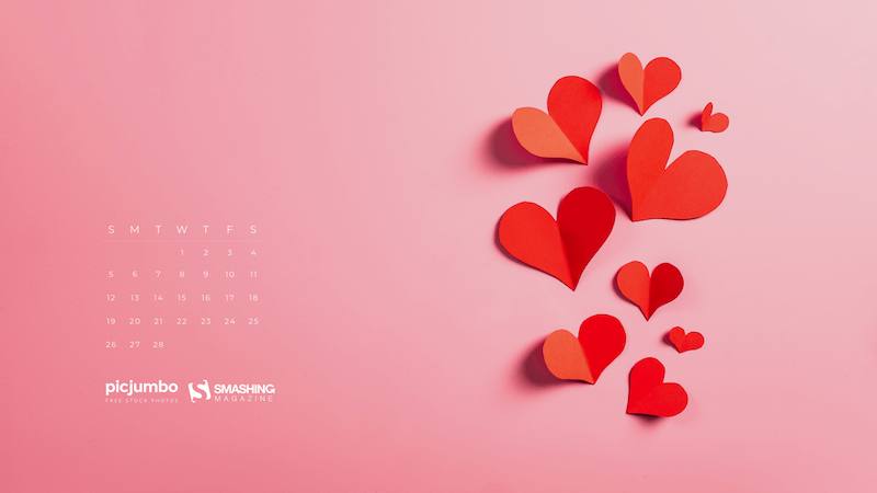 Free February 2023 Calendar Wallpapers  Desktop  Mobile