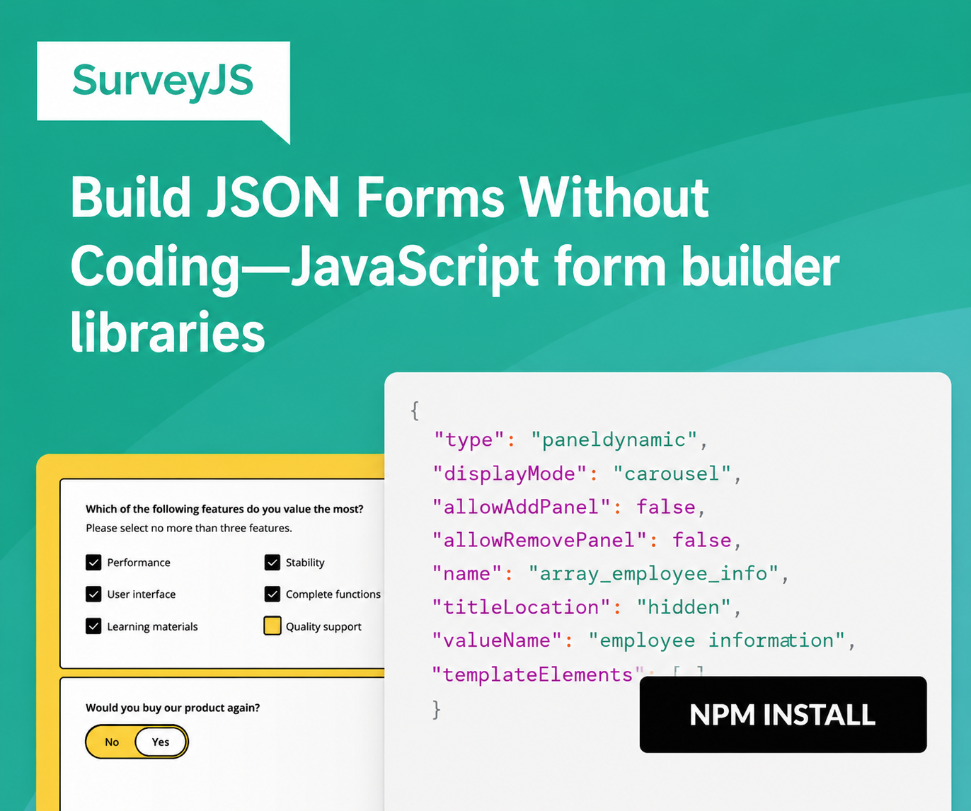 Custom Web Forms for Angular, React, & Vue. Your backend.